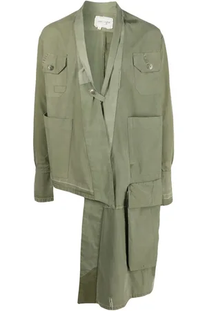 GREG LAUREN Asymmetric draped coat