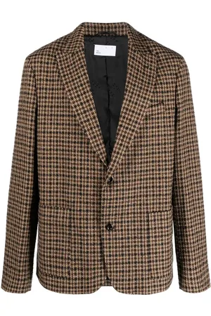 4SDESIGNS Checked single-breasted blazer