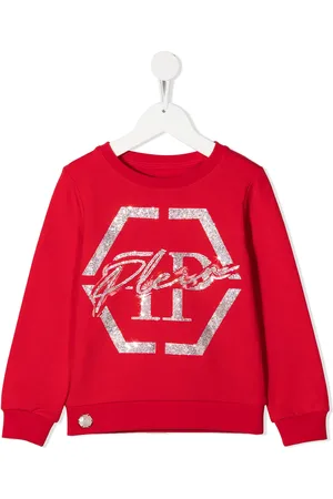Philipp Plein Logo embellished crew neck sweatshirt