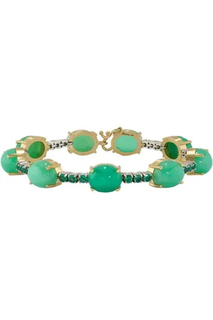 Irene Neuwirth 18K yellow Tennis emerald bracelet