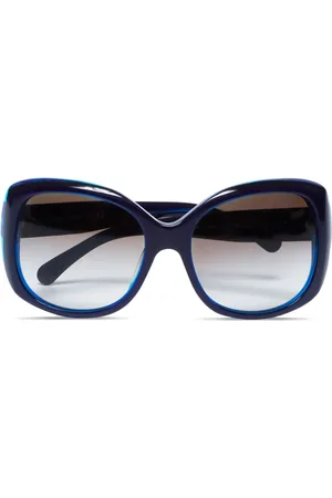 CHANEL 2000s logo oversize-frame sunglasses