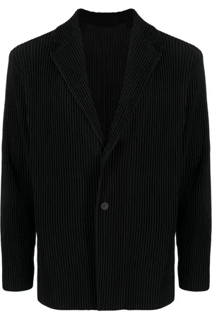 Issey Miyake Pleated single-breasted blazer