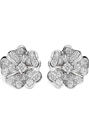 Leo Pizzo 18kt white gold Flora diamond earrings