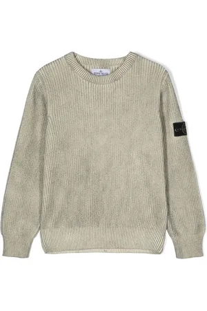 Stone Island Compass-motif cotton jumper