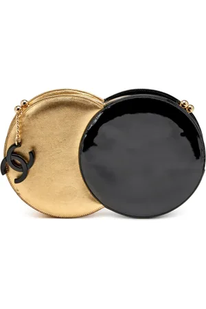 CHANEL Double Circle metallic clutch bag