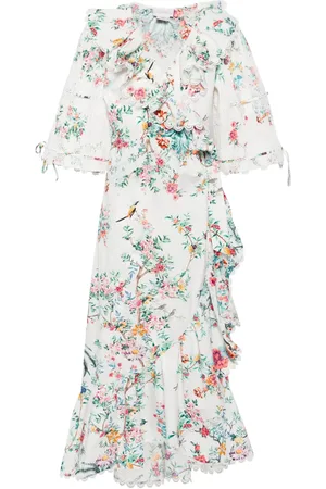 Camilla Floral-print midi dress
