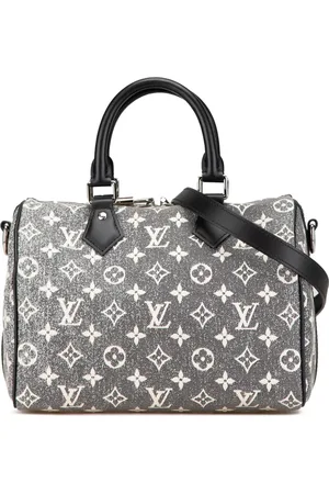 LOUIS VUITTON 2021-2024 Monogram Jacquard Denim Speedy Bandouliere 25 satchel