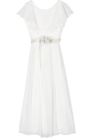 Amaya Floral-appliqué ruffled jumpsuit