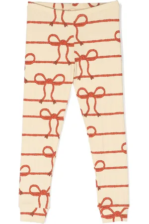 Mini Rodini Rope-print organic-cotton leggings