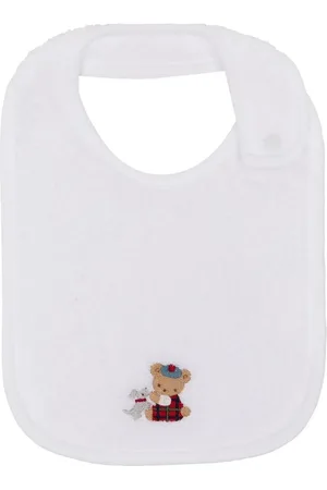 Familiar Embroidered-teddy detail bib