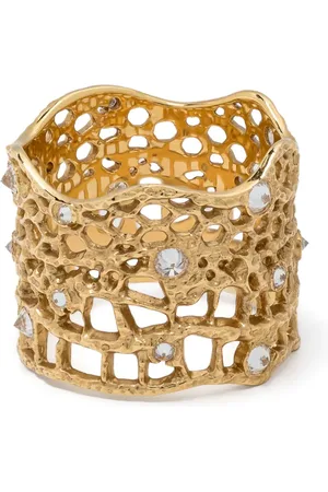 Aurélie Bidermann 18kt yellow Vintage Lace diamonds ring