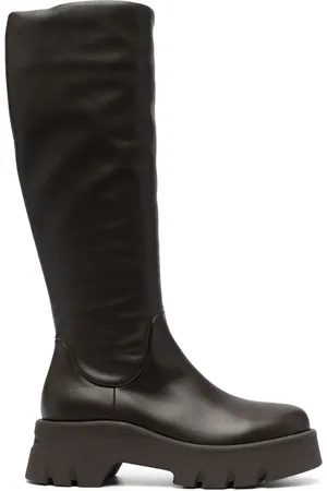 Gianvito Rossi Polished-finish ridged-sole boots