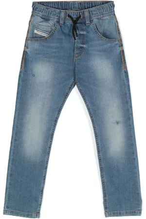 Diesel Drawstring waistband straight leg jeans