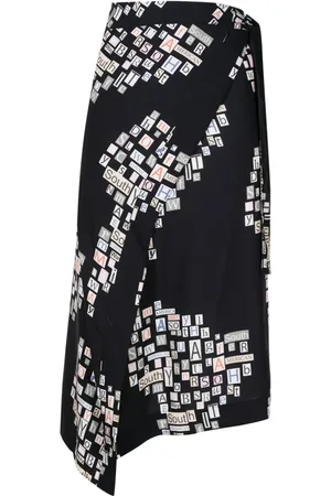AMIR SLAMA Text-print wrap skirt