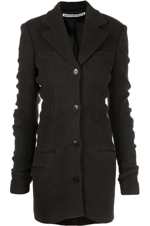 Alexander Wang Ruched sleeve wool-blend jacket