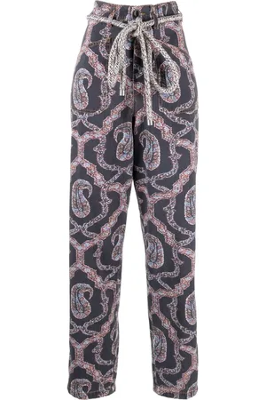 Etro Abstract-pattern tapered-leg trousers