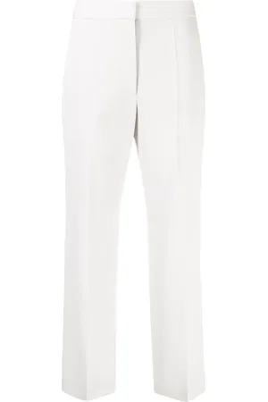 Stella McCartney Straight-leg cropped wool trousers