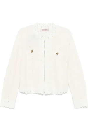 Twin-Set Guipure-lace trim cardigan