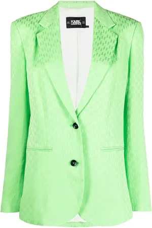 Karl Lagerfeld Monogram-jacquard single-breasted blazer