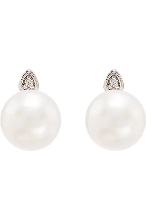 Mateo 14kt pearl diamond earrings
