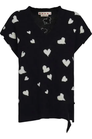 Marni Bunch of Hearts alpaca-wool vest