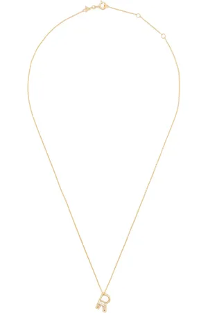 Aliita 9K gold Letra R amethyst necklace