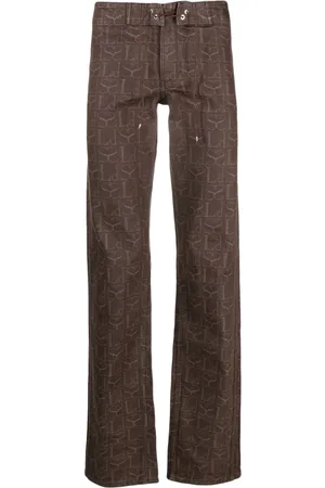 Ludovic De Saint Sernin Monogram-print denim cargo pants