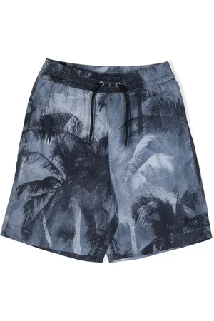 Emporio Armani Palm tree-print drawstring shorts