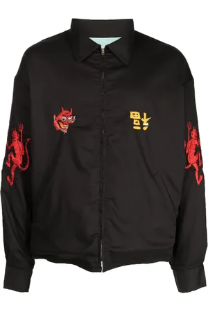 SAINT MXXXXXX Graphic-embroidered shirt jacket