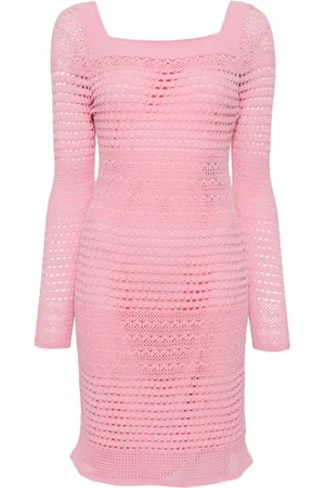 Tom Ford Open-knit square-neck minidress