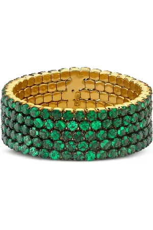 Shay 18kt yellow garnet stackable ring