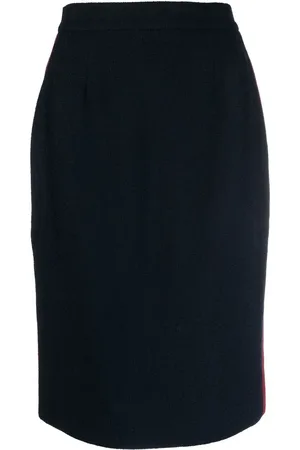 CHANEL 1980s high-waisted knitted skirt