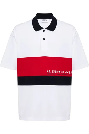 Chocoolate Stripe-panel polo shirt