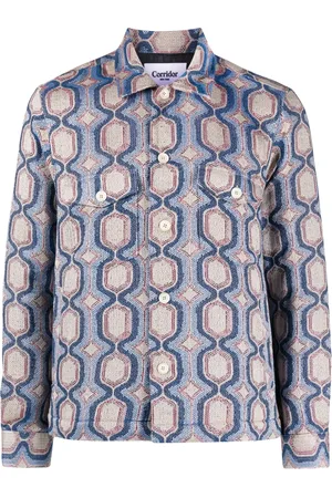 Corridor Mosaic-print military jacket