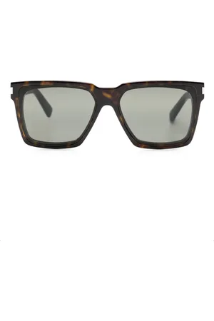 Saint Laurent Tortoiseshell-effect square-frame sunglasses