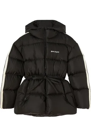 Palm Angels Logo-print belted down jacket