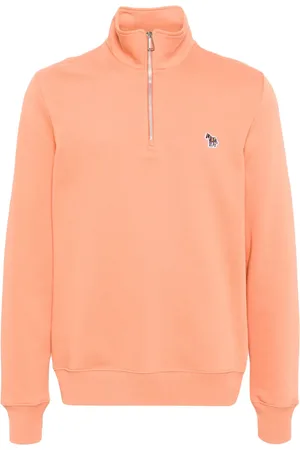 Paul Smith Zebra-patch half-zip cotton sweatshirt