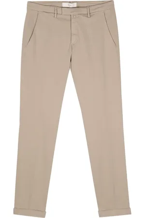 BRIGLIA Twill tapered-leg trousers