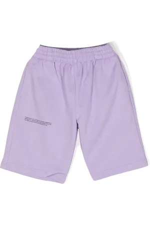 The Pangaia Text-print cotton track shorts