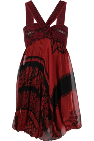 Jean Paul Gaultier 2000s abstract-print halterneck dress