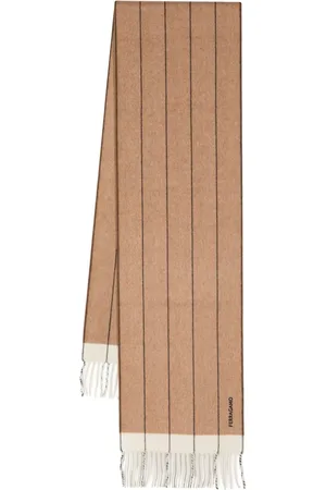 Salvatore Ferragamo Striped wool-cashmere scarf