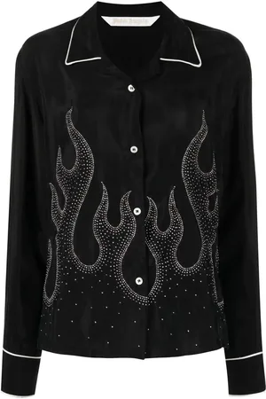Palm Angels Flame-embroidered shirt