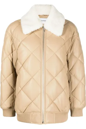 Stand Studio Diamond-quilted faux-leather jacket