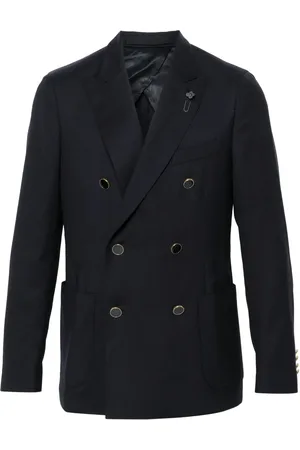 LARDINI Logo-clip blazer