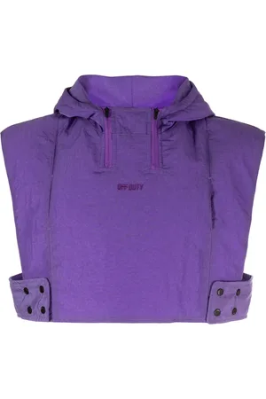 Off-Duty Del cropped hooded gilet