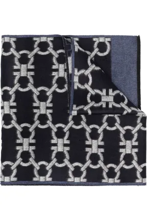 Salvatore Ferragamo Gancini-pattern knitted scarf