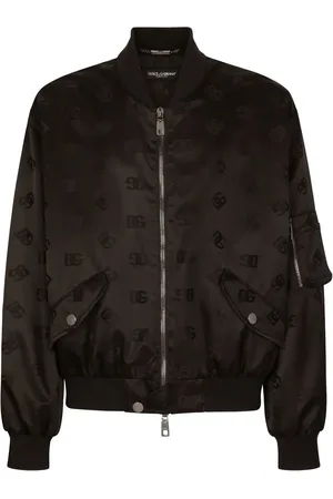 Dolce & Gabbana Logo-tag satin bomber jacket
