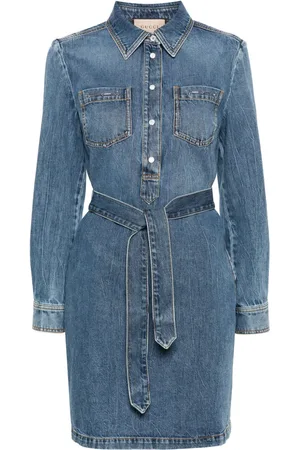 Gucci Horsebit-detail denim dress