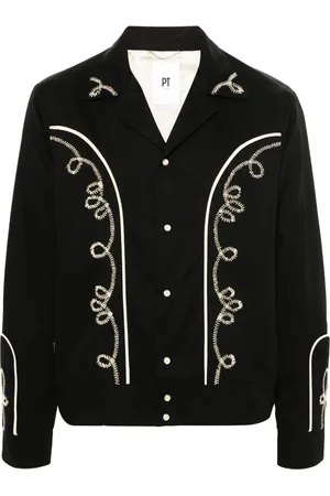 PT Torino Camp-collar embroidered jacket