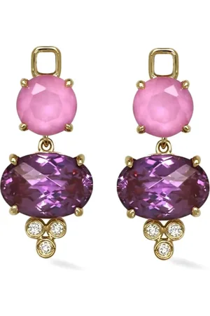 Lark & Berry 14kt yellow sapphire and diamond drop earrings